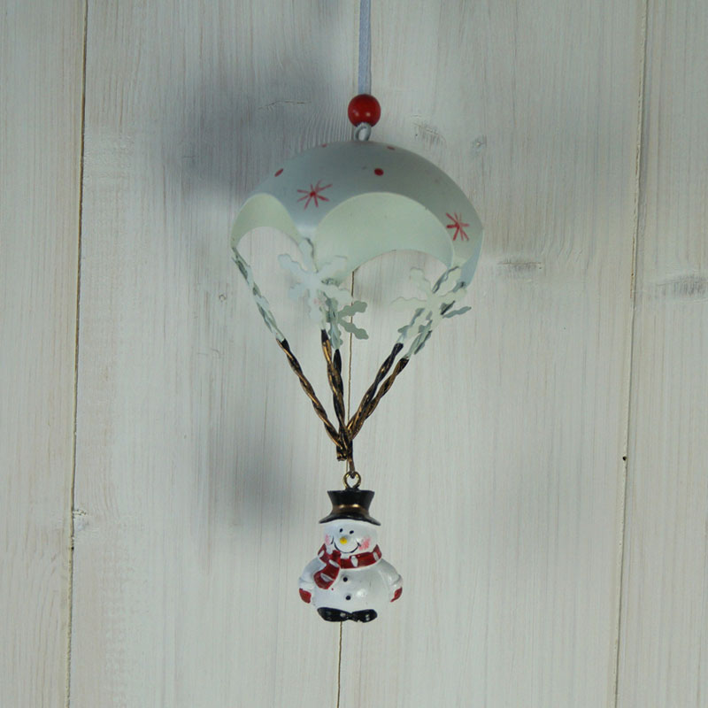 Hanging Snowman with Cream Parachute detail page